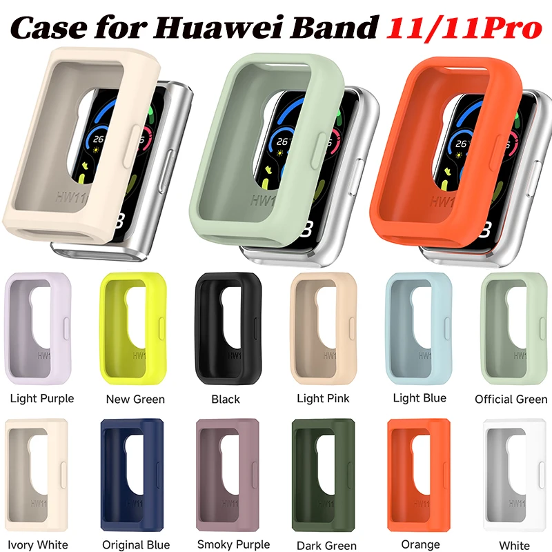 Soft Silicone Case for Huawei Band 11 Accessories Screen Protector Anti-Drop Anti-scratch Cover Shell for Huawei Band 11Pro