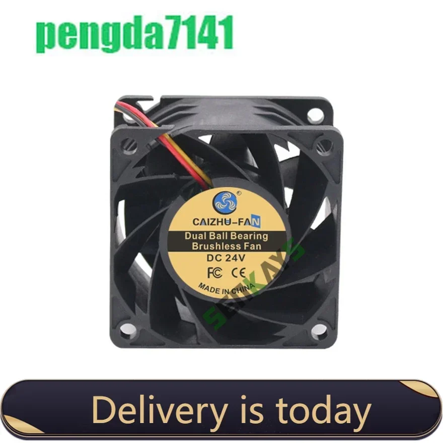 pa Dual Ball Bearing 60x60x38mm 6038 DC 24V 6800rpm Server Fan Brushless Machine Equipment Super Violent Winds Fan 2510 3pin