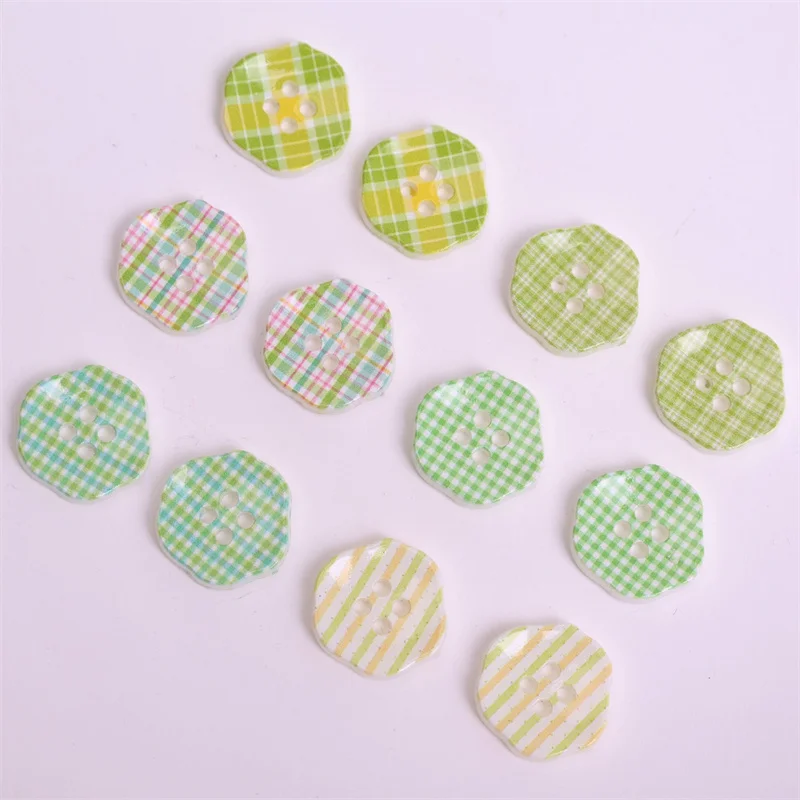 

New arrived 100pcs/lot color lattice pattern print geometry irregular shape acrylic beads diy jewelry garment hair accessory