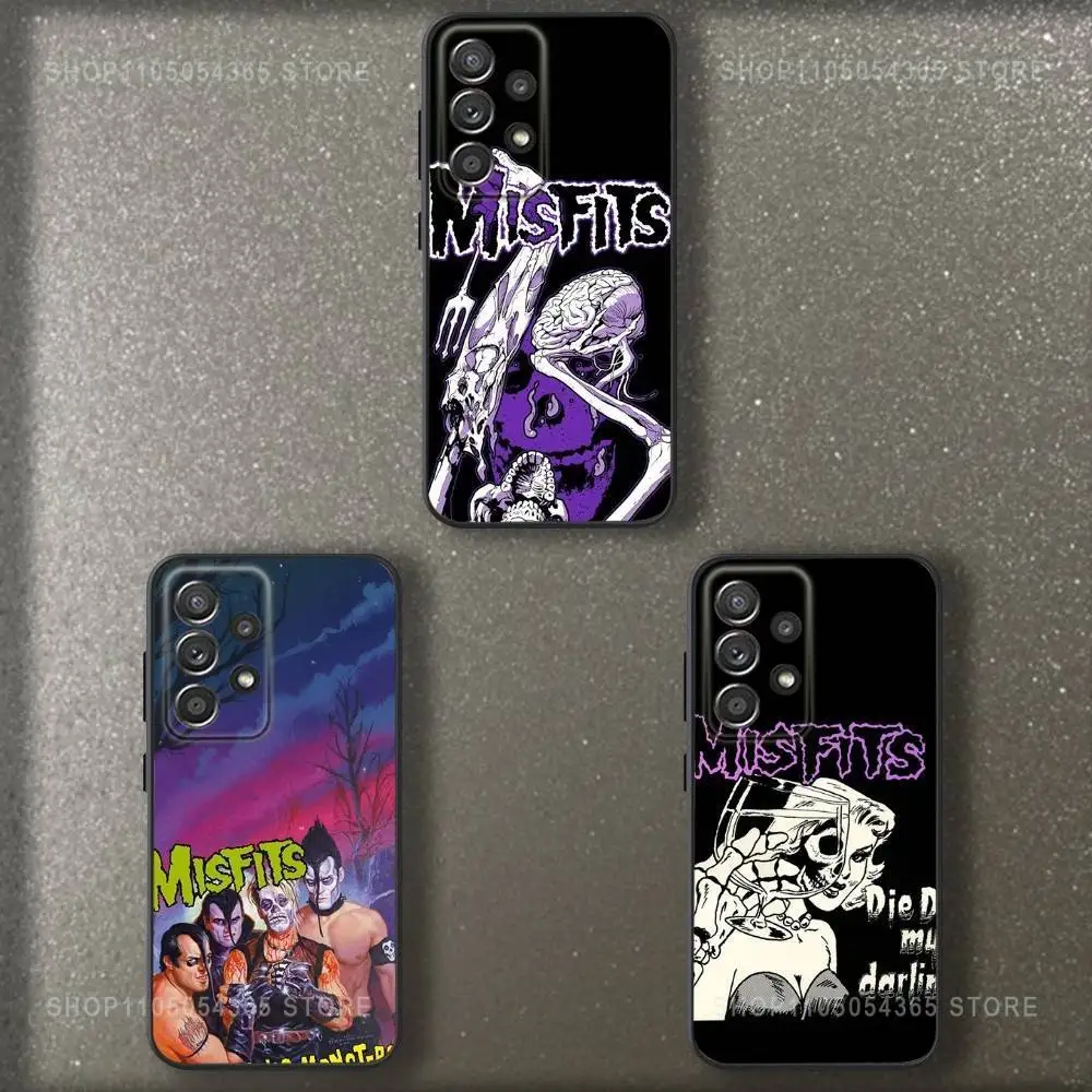 

The Rock Band M-Misfits Phone Case For Samsung S 25,24,23,22,30,21,10,9,Ultra,Plus,Lite,FE,4,5 G Soft Black Case