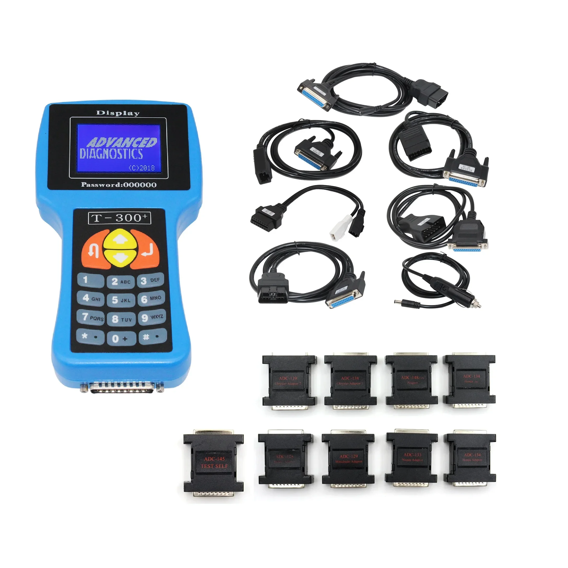 T300 Key Programmer T300 Auto V23.9 Car Key Maker T300 Code Programmer Blue/Black English/Spanish