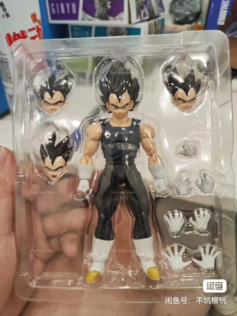 

In Stock Bandai Shf Black Hair Vegeta Dragon Ball SUPER HERO Super Hero Beda Action Figure Model Collection Gift