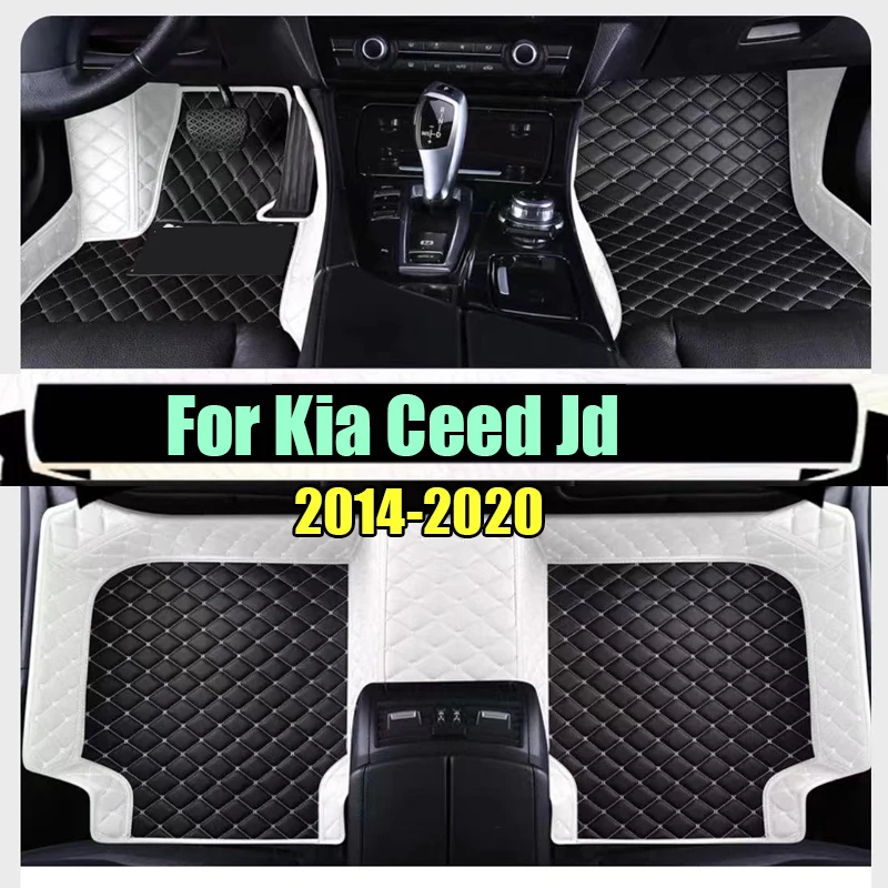 Car Floor Mat For Kia Ceed Jd 2014 2015 2016 2017 2018 2019 2020 Man Non-Slip Luxury Woman Foot Pad Auto Interior Rugs Accessory