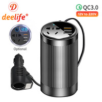 Deelife 200W Car Power Inverter 12v to 220v Auto Converter USB Fast Charging Multi-function Charger Socket