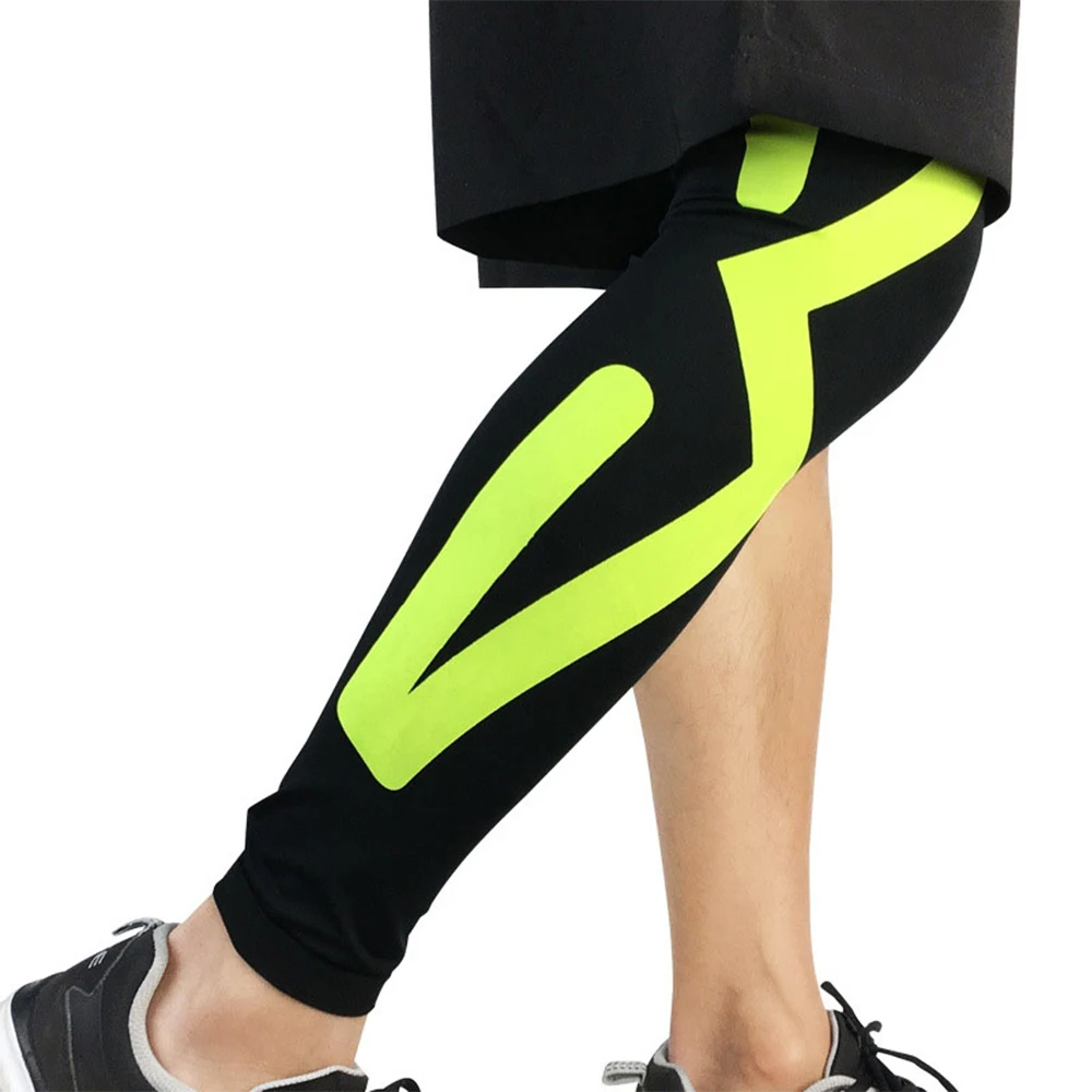 1Piece Fitness Compression Leg Sleeves Leg Knee Long sleeves Knee Support for Baseball Basketball Running Cycling Weightlifting