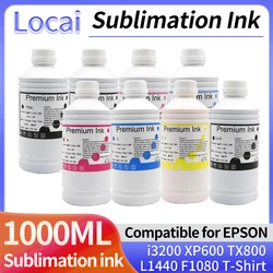 1000ml Sublimation Ink Compatible For Epson Refill Ink i3200 XP600 TX800 L1440 F1080 Print head Heat Transfer Kit Press T-Shirt