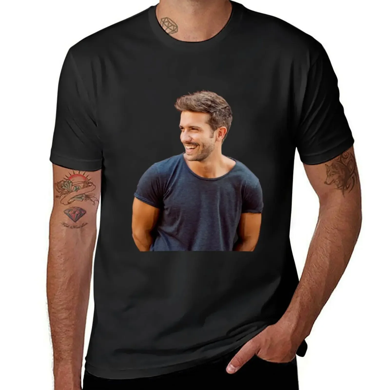 Pablo Alboran T-Shirt blue archive rapper graphic tees oversized luxury clothes men