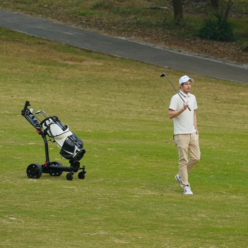 

2025 Electric Foldable Golf Scooter Remote Control Aluminium Push Cart Lithium Battery Trolley New Remote Following Golf