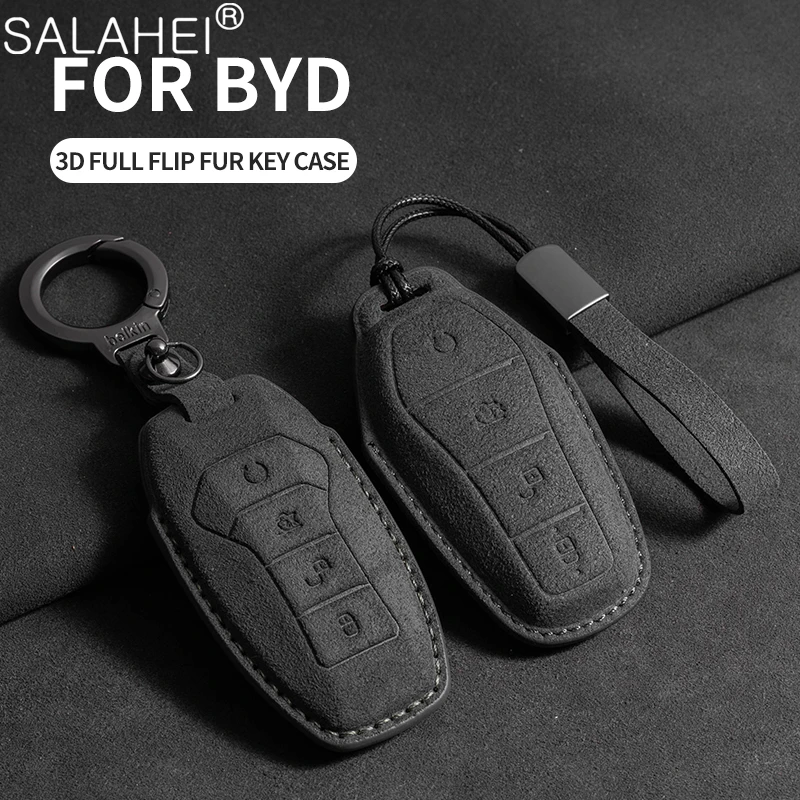 Tampa da chave do carro para BYD Song Plus, estojo sem chave, acessório interior, Fob para 3 Han EV Yuan Tang DM 2018, Qin Seal, Dolphin E2