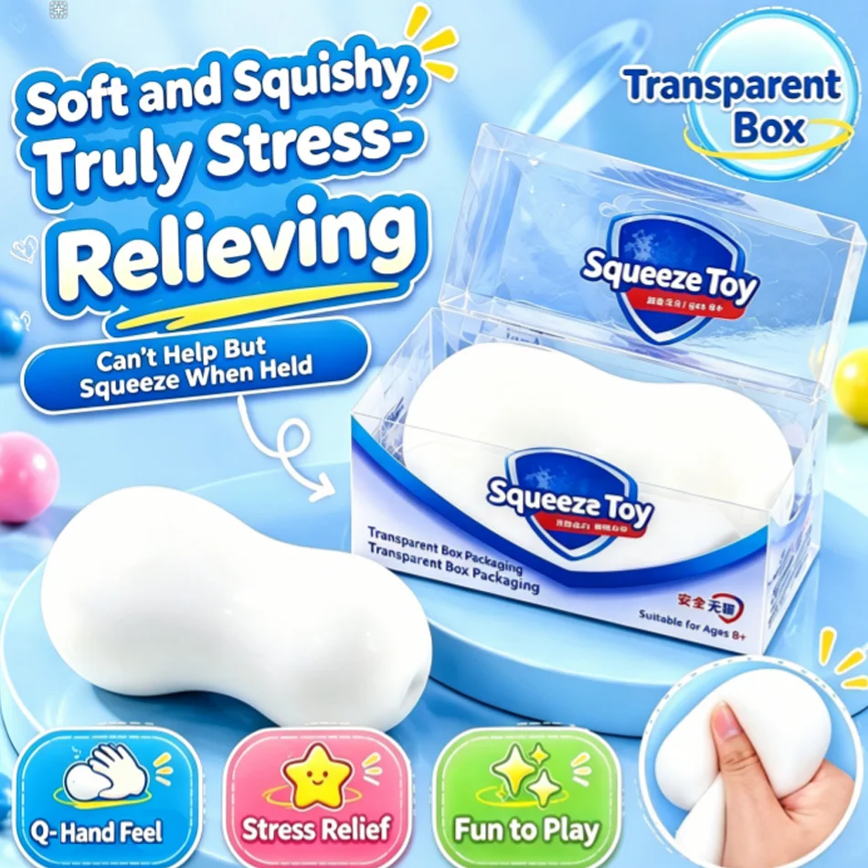 Squishy Soap Stress Ball Fidget Toy Crunchy Squeeze Ball round Blocks ASMR Anti-Stress Toys for Adults - Soft Soap Ball Toy