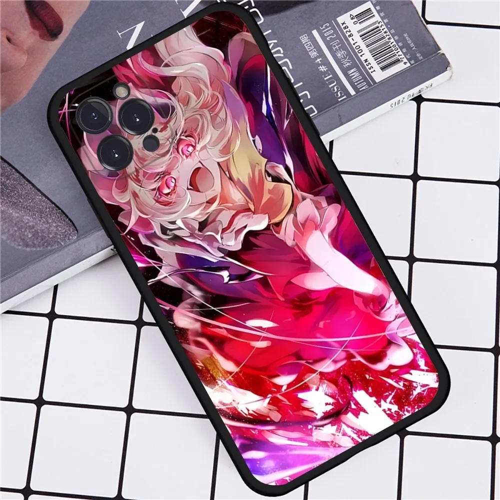 Anime Touhou Scarlet Eyes Phone Case for iPhone 15 8 7 6 6S Plus X SE 2020 XR XS 14 11 12 13 Mini Pro Max Mobile Case image 3
