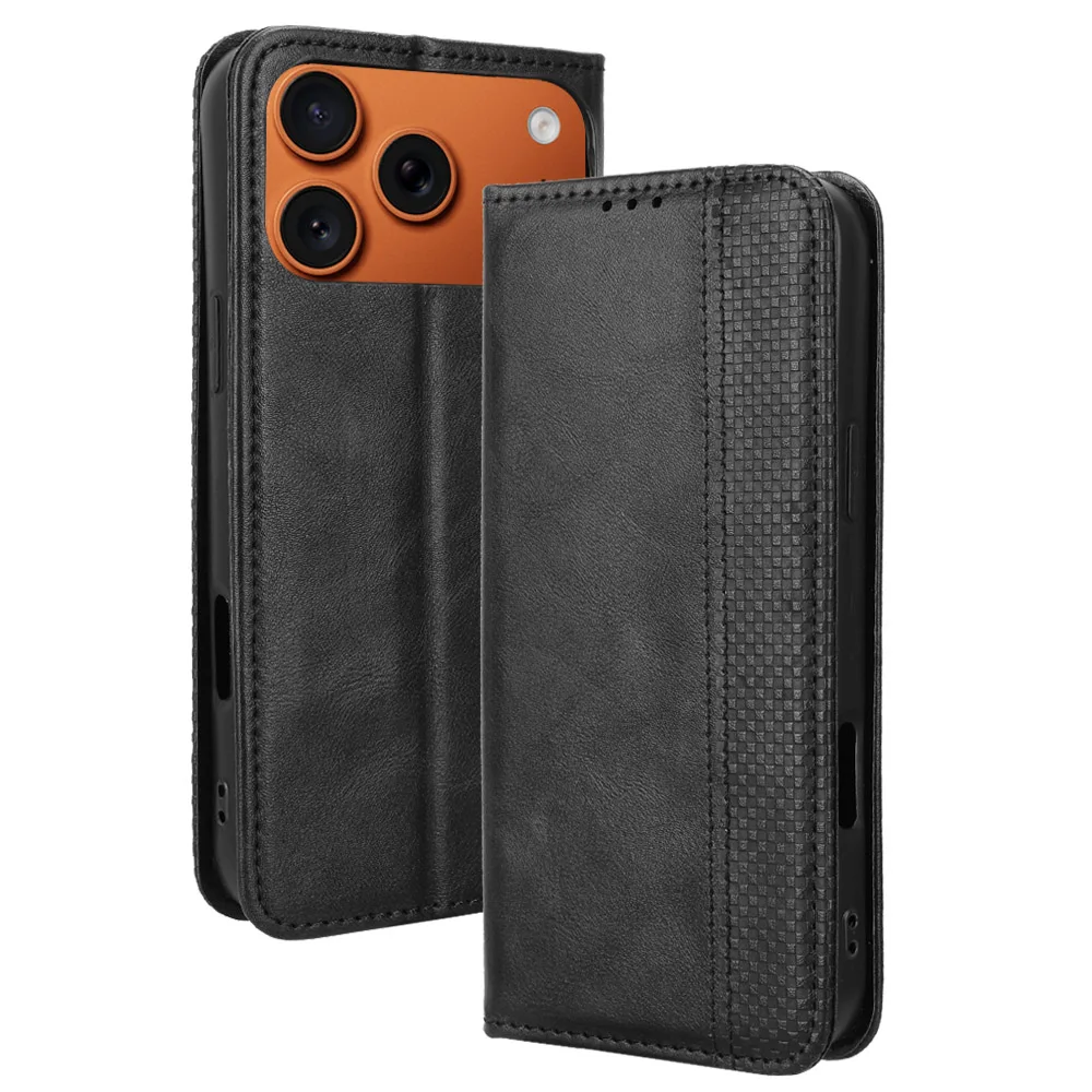 محفظة مع فتحة بطاقة حافظة جلدية مغناطيسية لهاتف آيفون 17 برو ماكس آيفون اير غطاء مضاد للسقوط #5