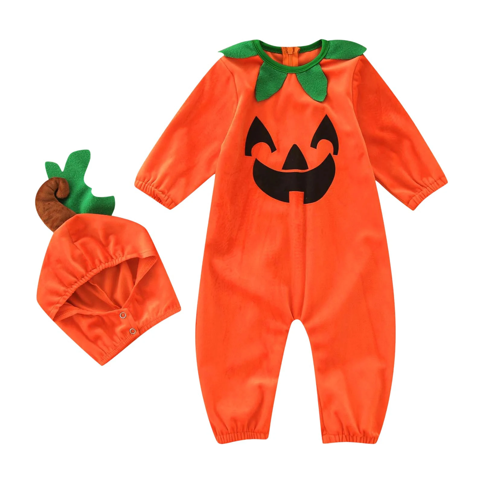 

Organic Romper Boy Infant Boys Girls Halloween Long Sleeve Romper Cartoon Pumpkin Cosplay Costume Baby Boy Romper Set