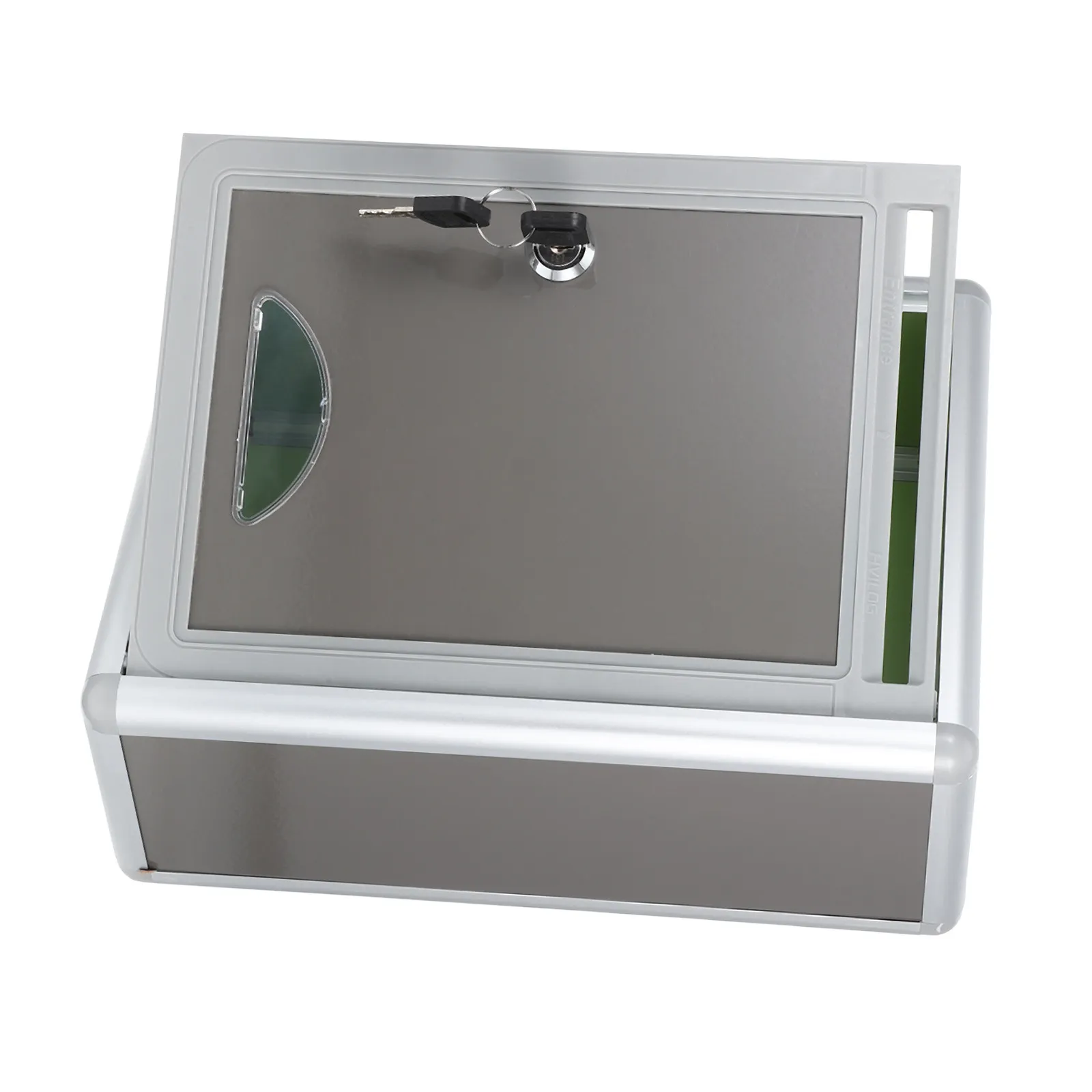 Small Locked Mailbox Wall Mount Aluminum Alloy Waterproof Lightweight Suggestion Complaint Letter Box with Lock