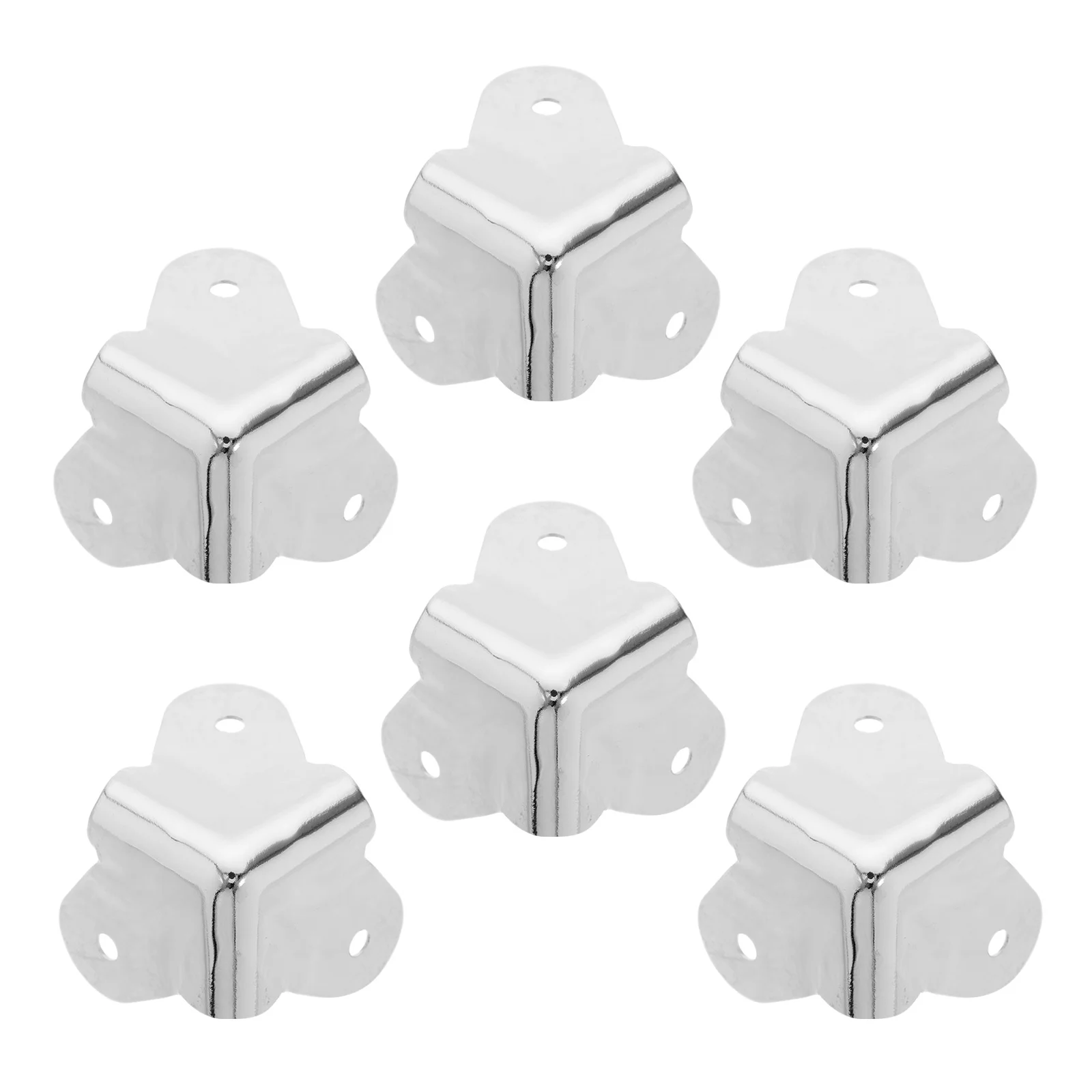 6 قطعة أغطية الزوايا المعدنية للكرتون الثقيلة صندوق حافة حماة الفضة الأثاث حشوات للزوايا للشحن المتكلم