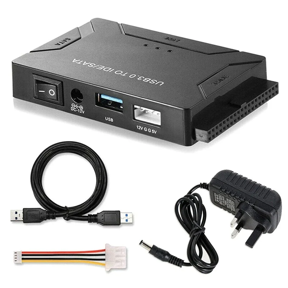 Cable Adaptador Convertidor SATA/IDE a USB 3.0 para Discos Duros Externos HDD y SSD IDE y SATA Comunes de 2.5/3.5 Pulgadas, Plug and Play
