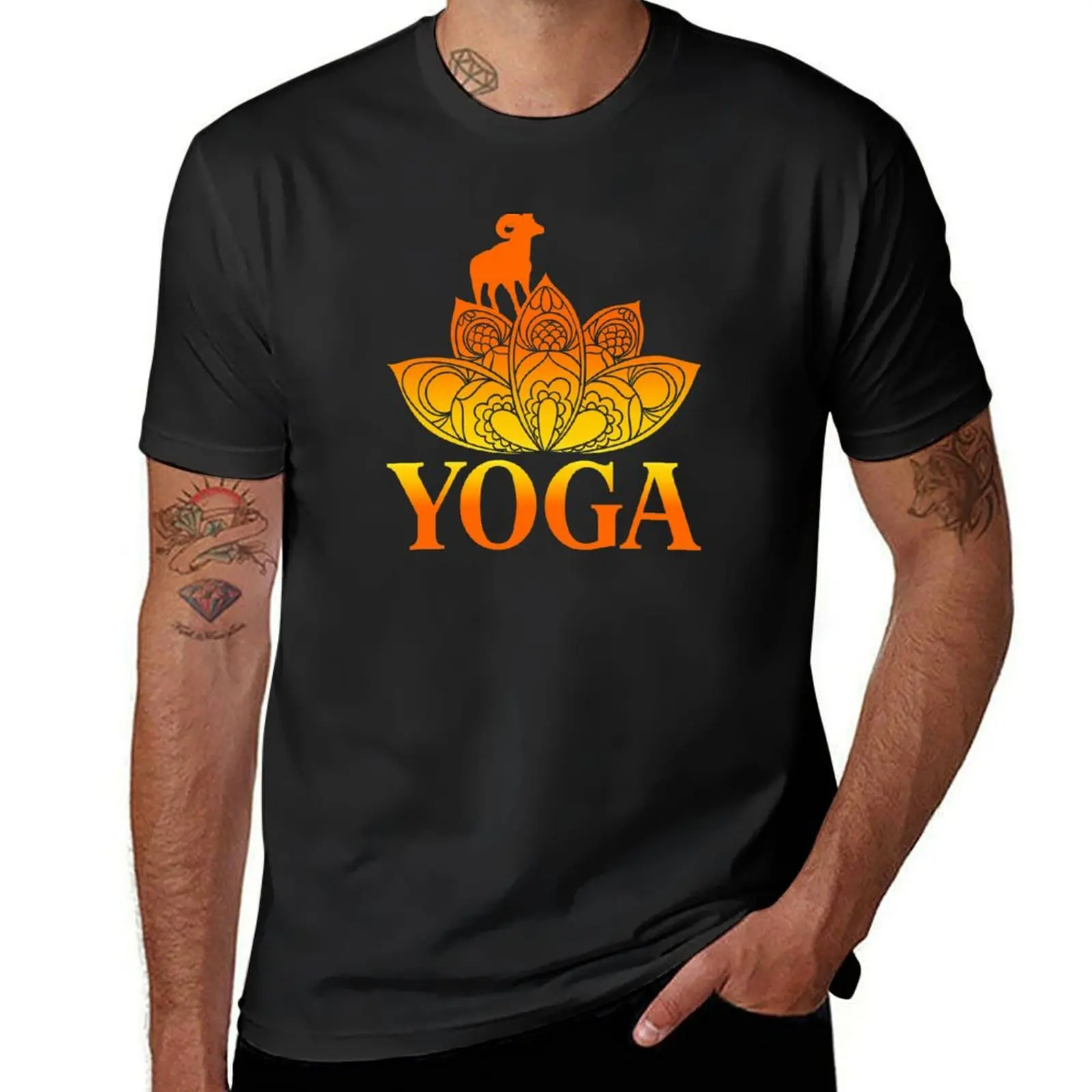 Goat Yoga T-Shirt summer top customs korean fashion plus sizes mens clothing