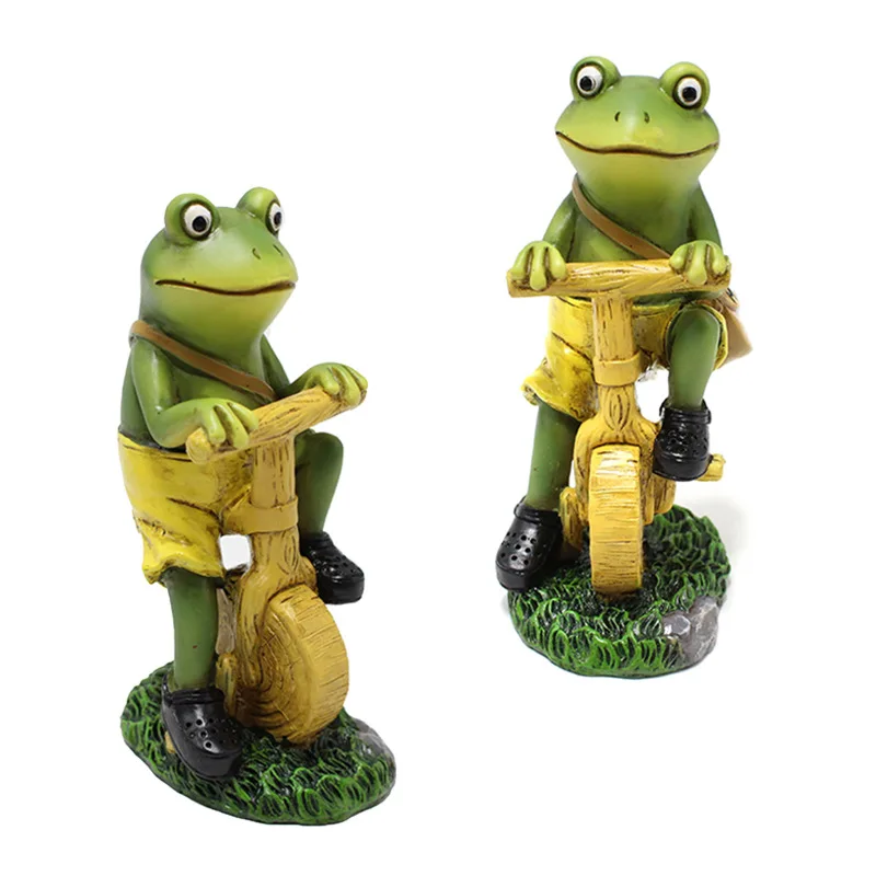 Creative Cute Postman Frog Statue Outdoor Frogs Sculpture For Home Desk Garden Ornament Art Crafts Collection Present Supplies