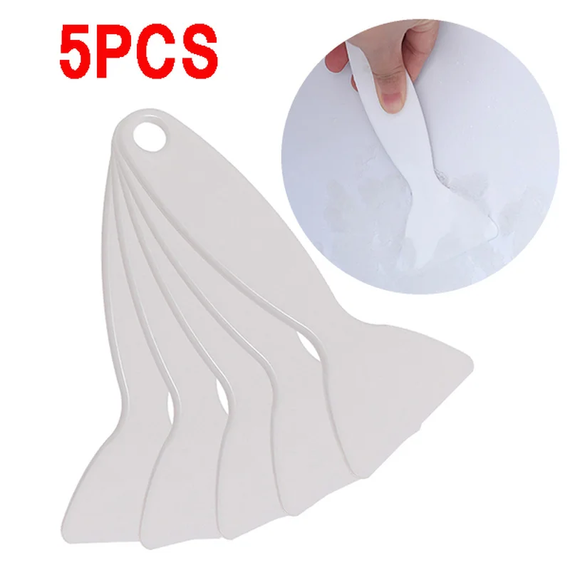 5PCS Plastic Scraper Car Filming Tools Windshield Snow Shovel Glue Remover Squeegee Auto Scraper Refrigerator Deicing Shovel