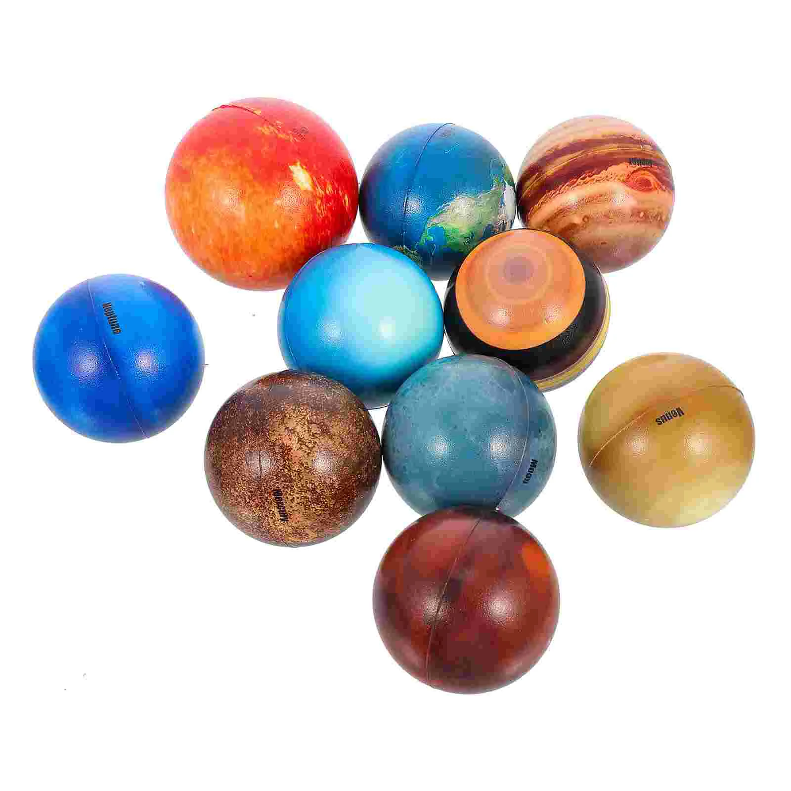 10 Pcs Planet Toy Relaxation Plaything Bulk Toys Reliever PU Stretchy Ball Model