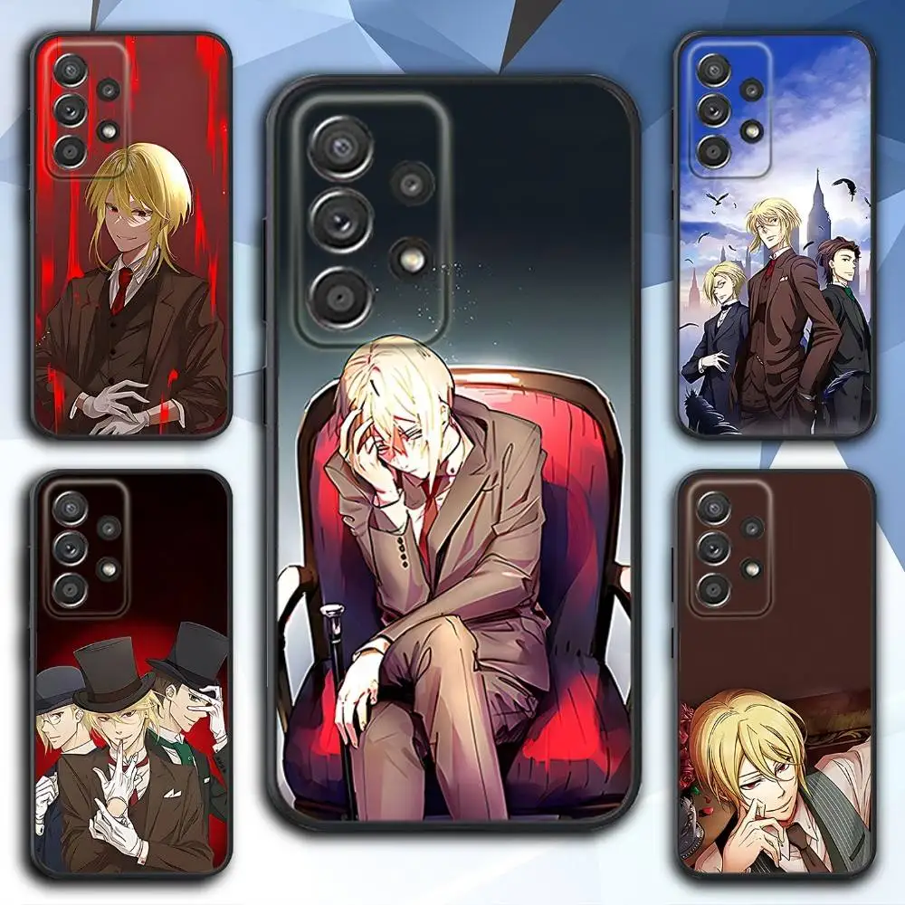 

M-Moriarty Anime William Phone Case For Samsung S 25,24,23,22,30,21,10,9,Ultra,Plus,Lite,FE,4,5 G Soft Black Case