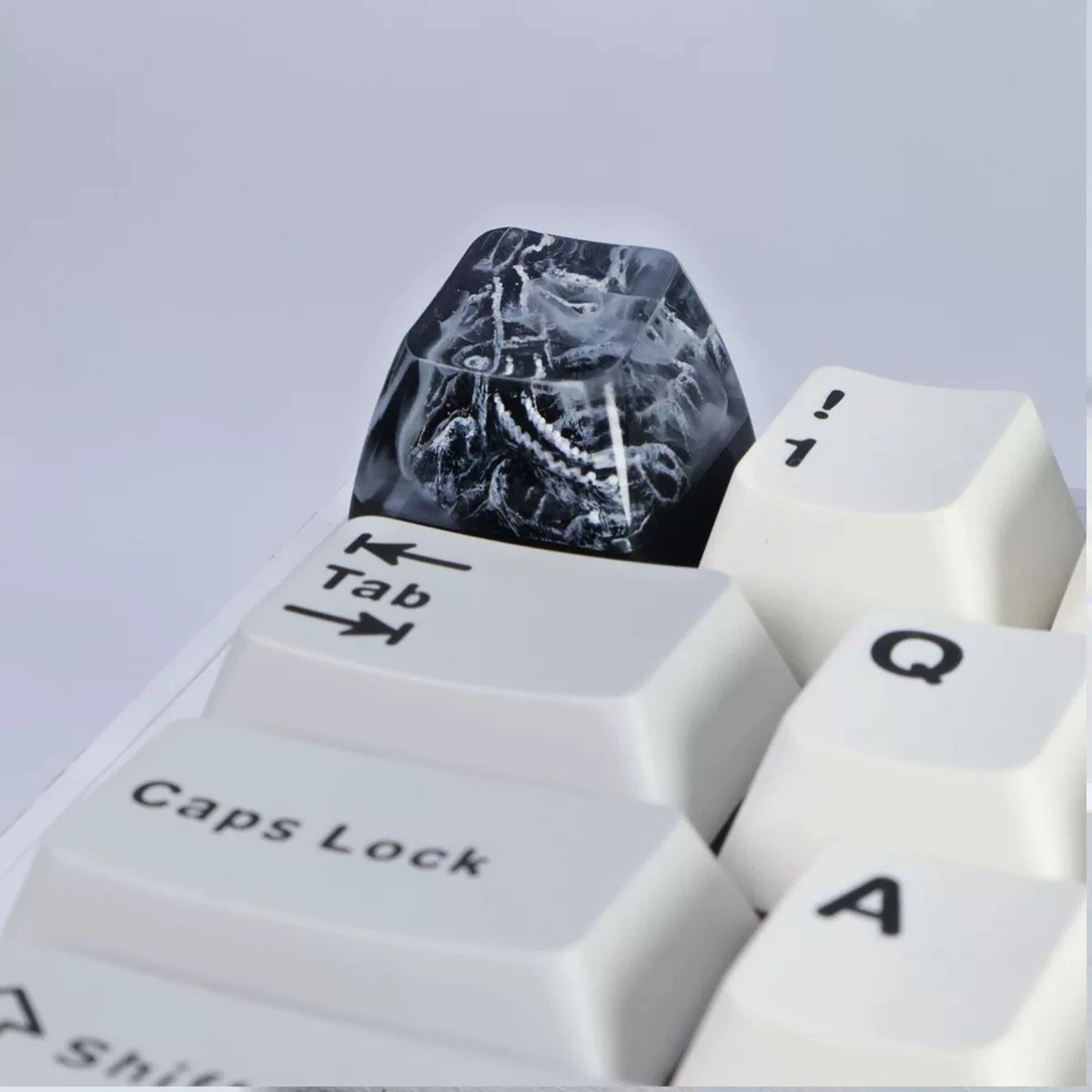 Mechanical Keyboard keycap Novelty Personalized Keycaps Translucent Handmade Resin Ink Style Keycaps