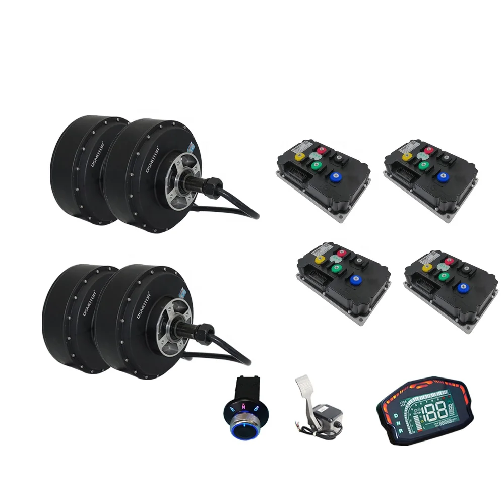 QS Motor 273 8KW 50H V3 Brushless BLDC Electric Car Hub Motor ND96850 Controller Throttle Pedal New Condition for Electric ATV
