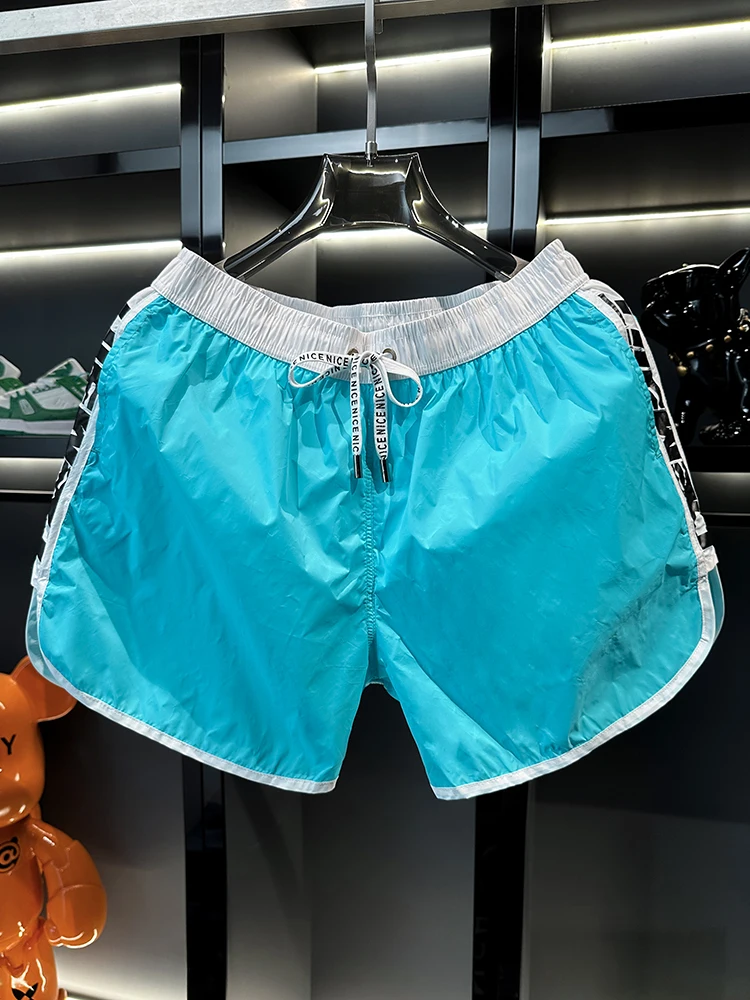 

Легкие летние спортивные повседневные шорты для мужчин: быстросохнущие, свободные, для пляжа, бега, фитнеса, универсальные, длиной три четверти