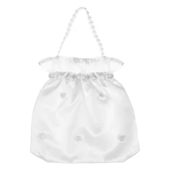 Bridal Silk Jewelry Satin Bags with Drawstring Wedding Handbag Clutch for Bride Goodie Treat Party Cloth Gift