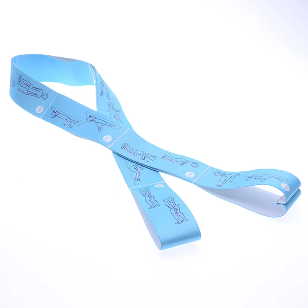 

Adjustable Resistance Band Stretching Strap For Yoga Fitness Training Durable Elastic Loop Belt (Sky-Blue)