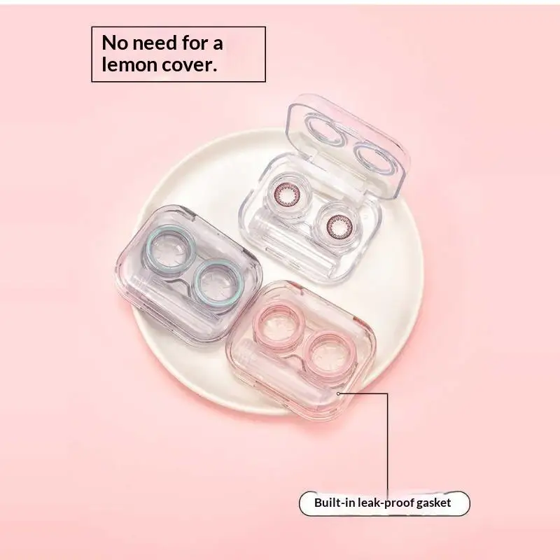 Kontaktlinsenbehälter mit Schnellöffnungsdesign, auslaufsicher, transparent, tragbar für den täglichen Gebrauch, Reisen, Arbeit, Aufbewahrungsbox – Detail 9
