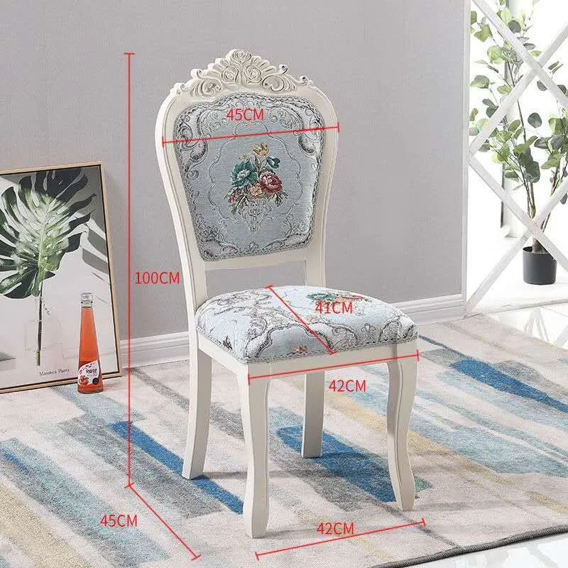 Bild 5: Esszimmerstuhl im europäischen Stil, Hocker, Rückenlehne, weiche Tasche, Esstisch, Stoff, Zuhause