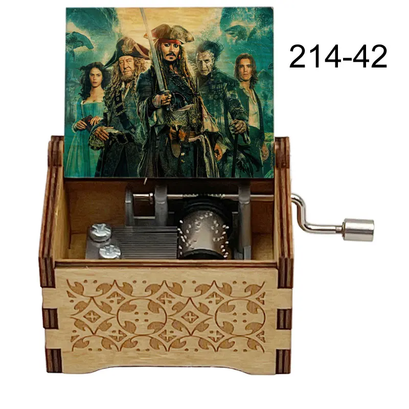 Movie Black Pearl Classic Soundtrack 《He's a Pirate》Adapted 18-Tone Music Box Home Decoration Ornaments Holiday Party Gifts
