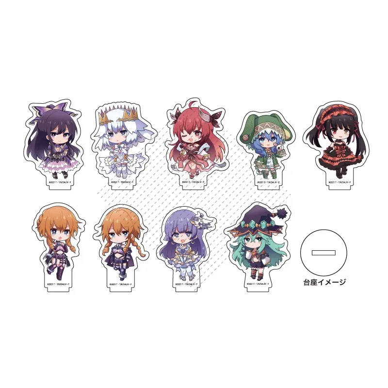 

Anime Kurumi Tokisaki Kotori Itsuka Tohka Yatogami Origami Tobiichi Figure Doll Acrylic Stand Model Plate Cosplay Toy for Gift