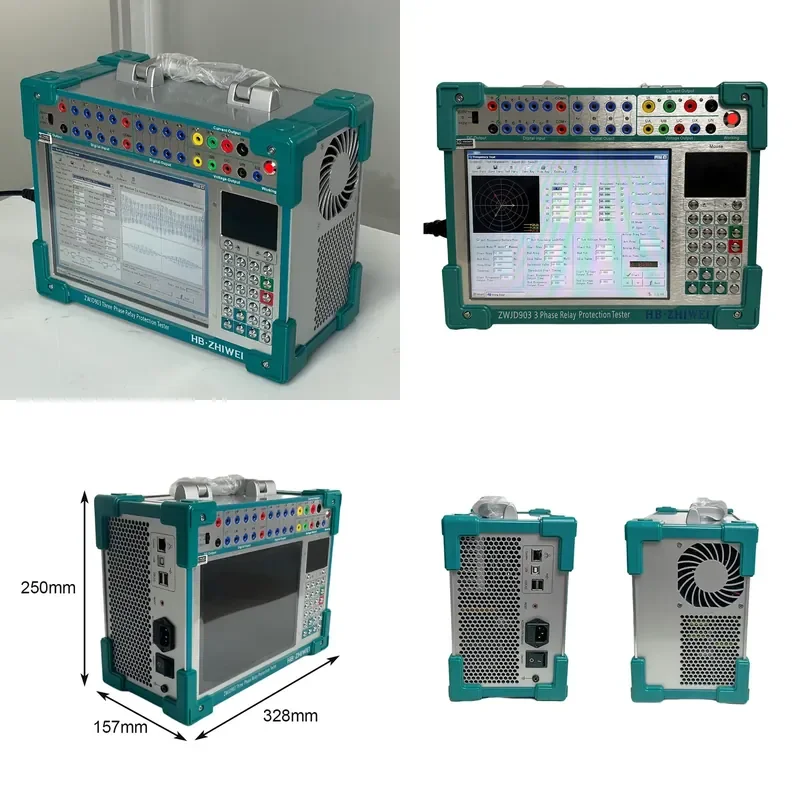 for Calibrated Three Phase Relay Protection Tester 90A Output 0.2 Percent Accuracy Substation System Testing Device