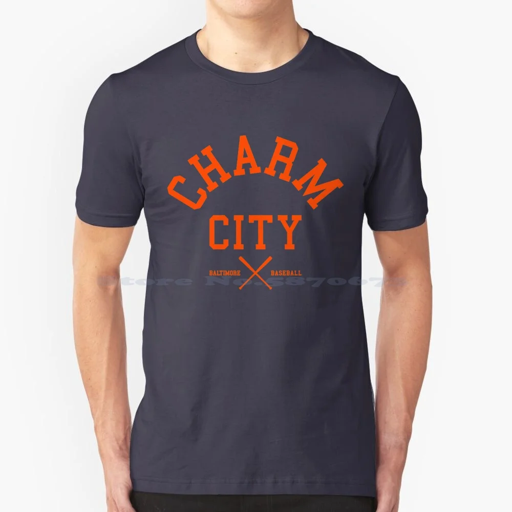 Charm City T Shirt 100% Cotton Tee Maryland Fans Orioles Team Orioles Baseball Team Orioles Baseball Fan