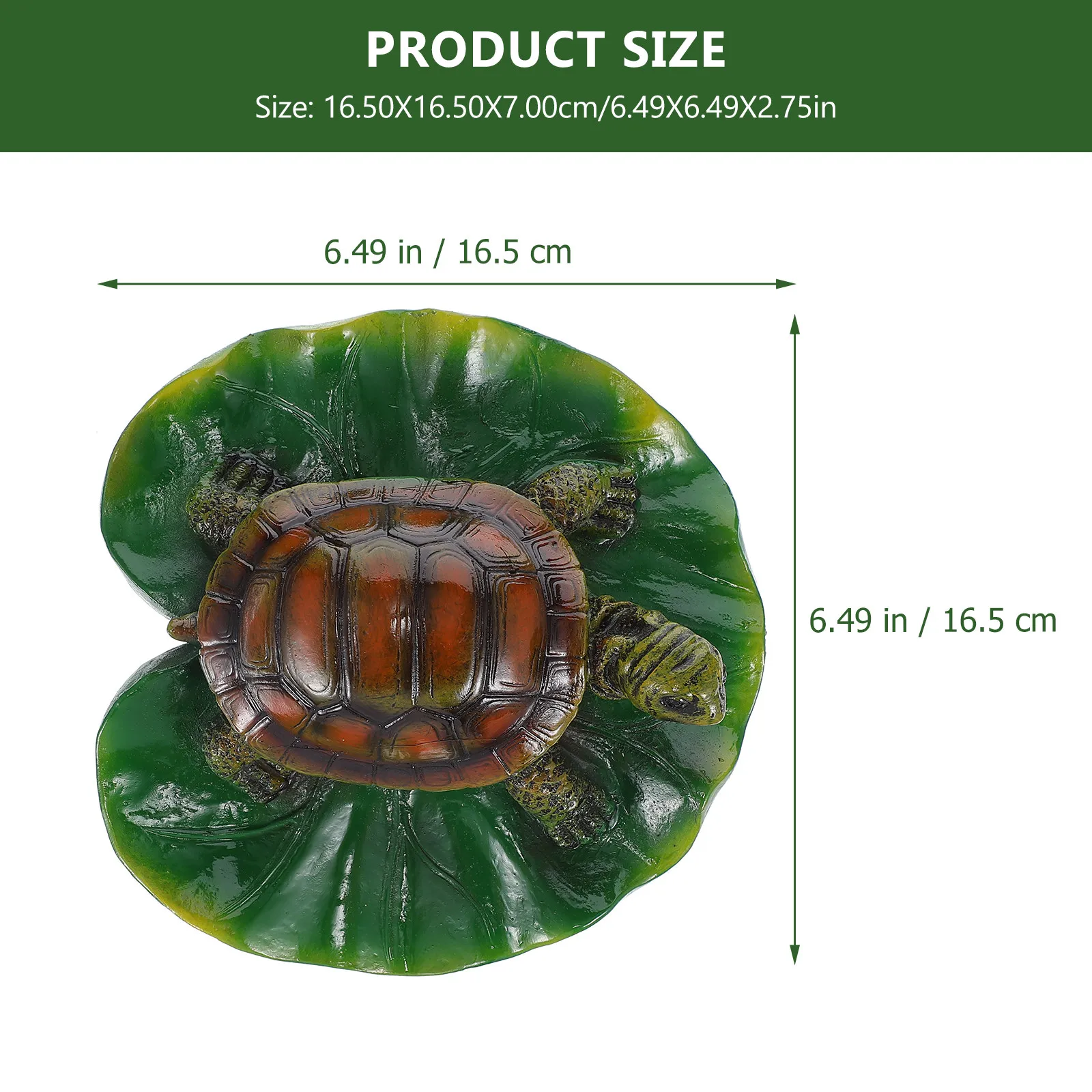 Floating Pond Turtle Decor for Pond Owners to Easily Decorate Ponds, 1 Pc Assorted-Color Realistic Resin Figurine