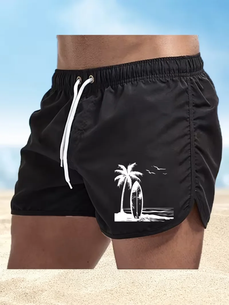 2026 صيف جديد الرجال السراويل الشاطئ السباحة تصفح التجفيف السريع تنفس الترفيه بطيئة الجري اللياقة البدنية فضفاض الرياضة قصيرة #1