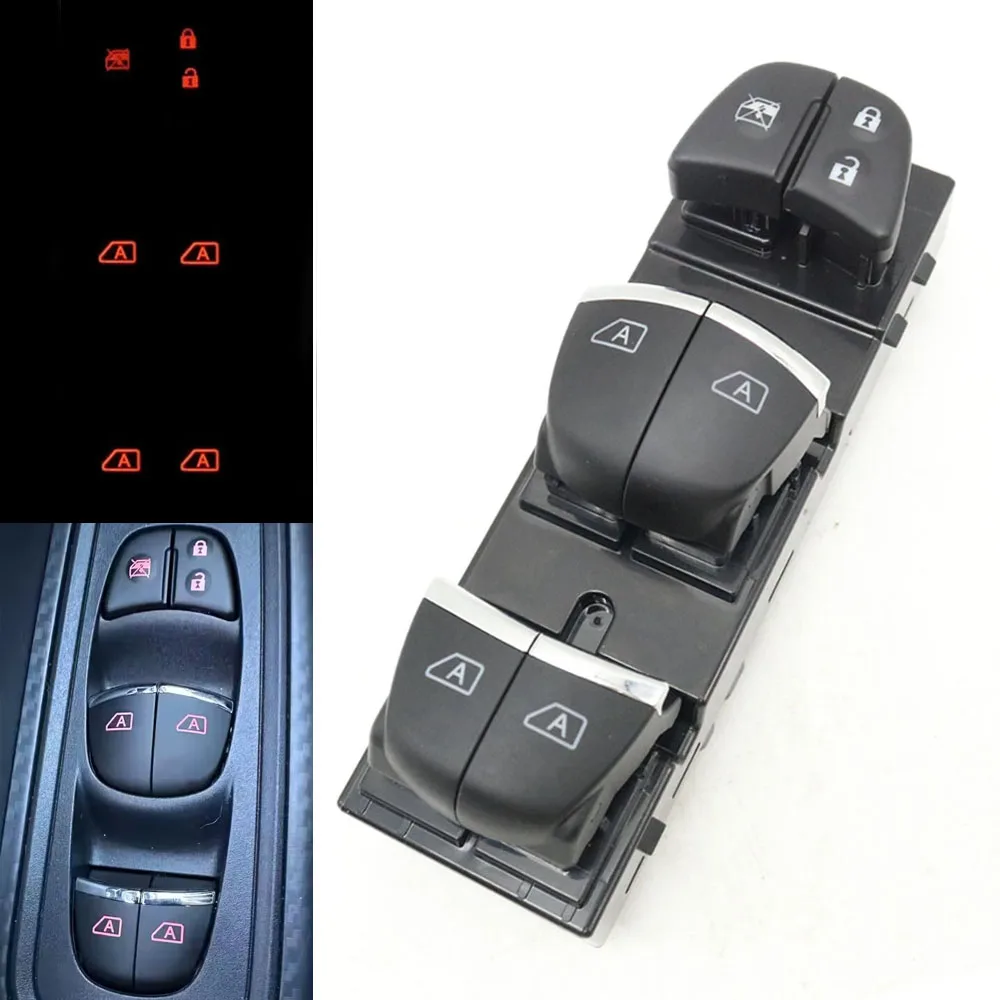 

LHD Electric Power LED Window Glass Lifter Control Button Main Switch 25401-6LA0A For Nissan Sentra 2020-2025