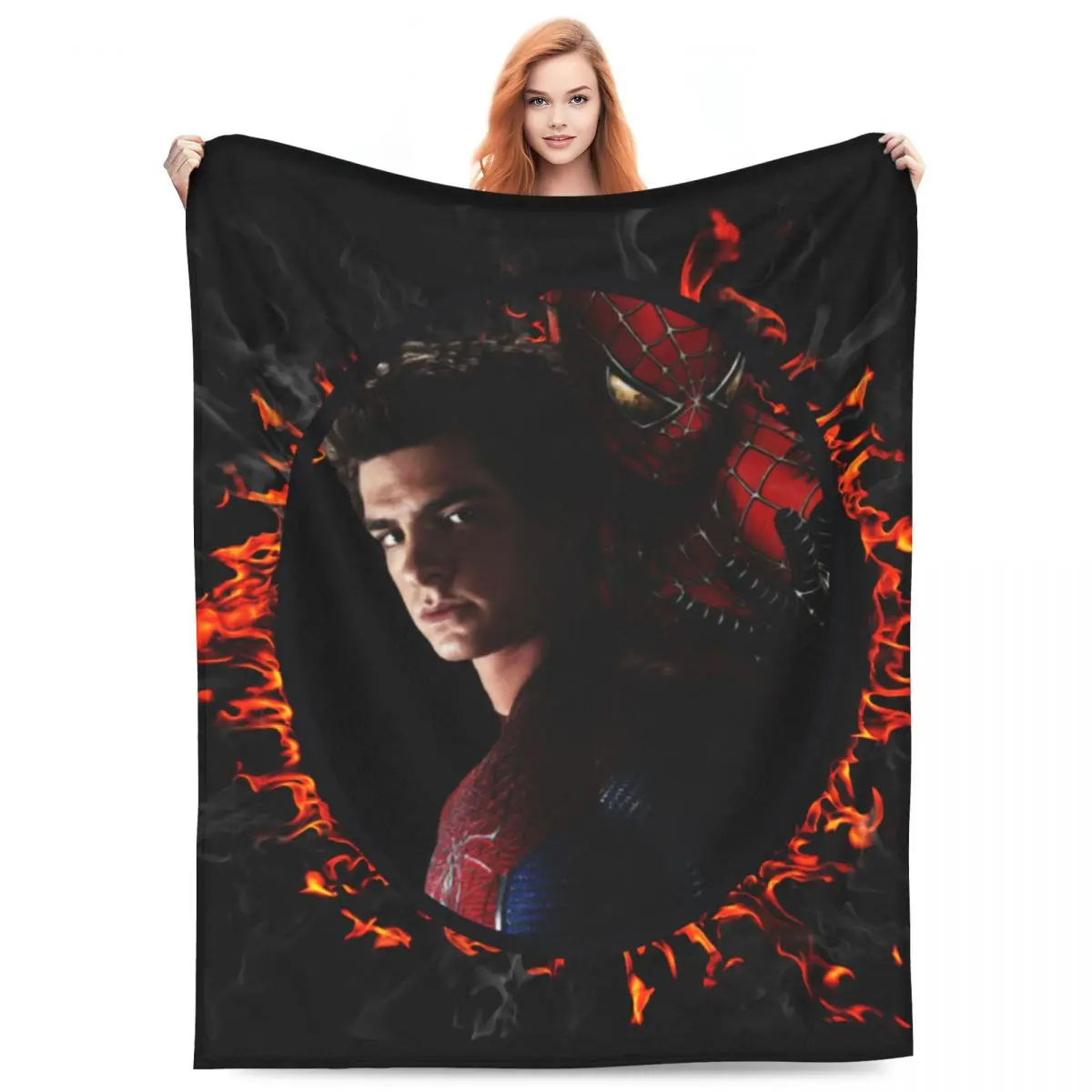 Andrew Garfield Spiderman Warm Blanket Picnic Plush Throw Blanket Print Living Room Flannel Bedspread Sofa Bed Cover