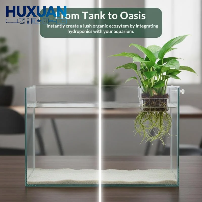 Aquarium Plant Easy To Grow - Przezroczysty wiszący doniczka hydroponiczna do akwarium,