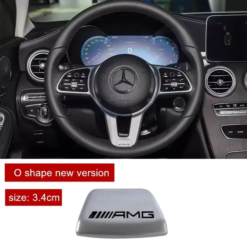 Car Steering Wheel Emblem Stickers Interior Badge For Mercedes Benz AMG W206 W204 W205 W212 W213 W221 W222 GLE