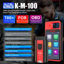 Autel MaxiIM KM100 Key Fob Programming Immobilizer Tool 2PCS Autel IKEY for 60s Key Generation OBD IMMO Key Learning on 99% Car