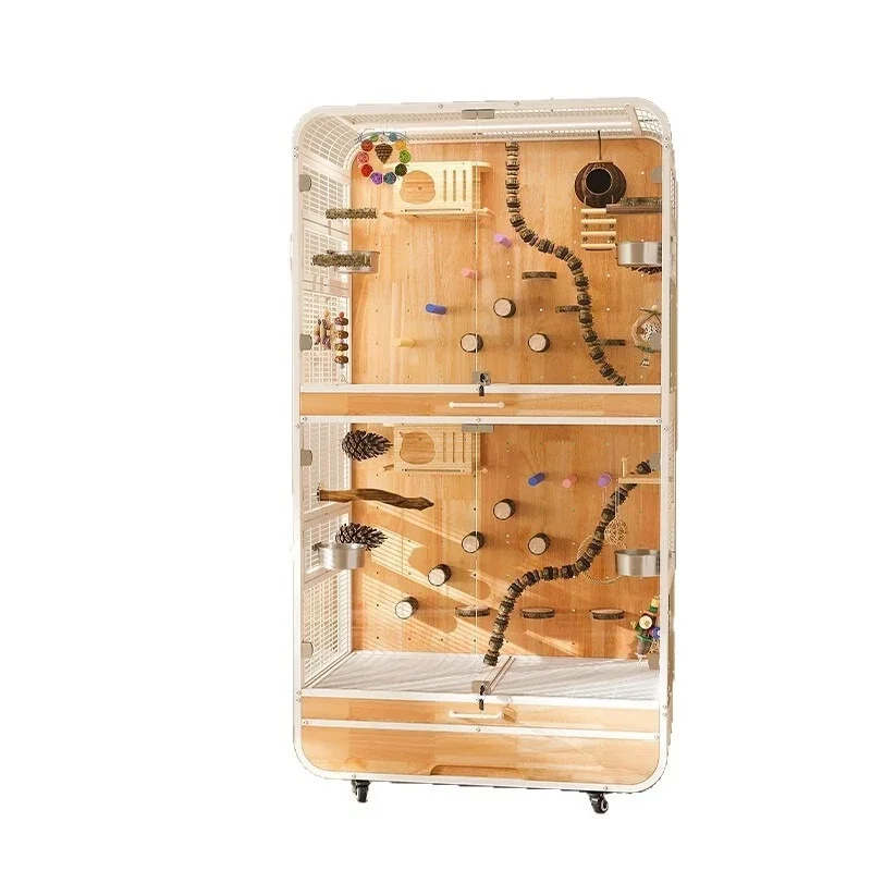 

Fangyuan Large - Upper and Lower Partition Birdcage Villa Large Parrot Special Large Space Movable Luxury Villa