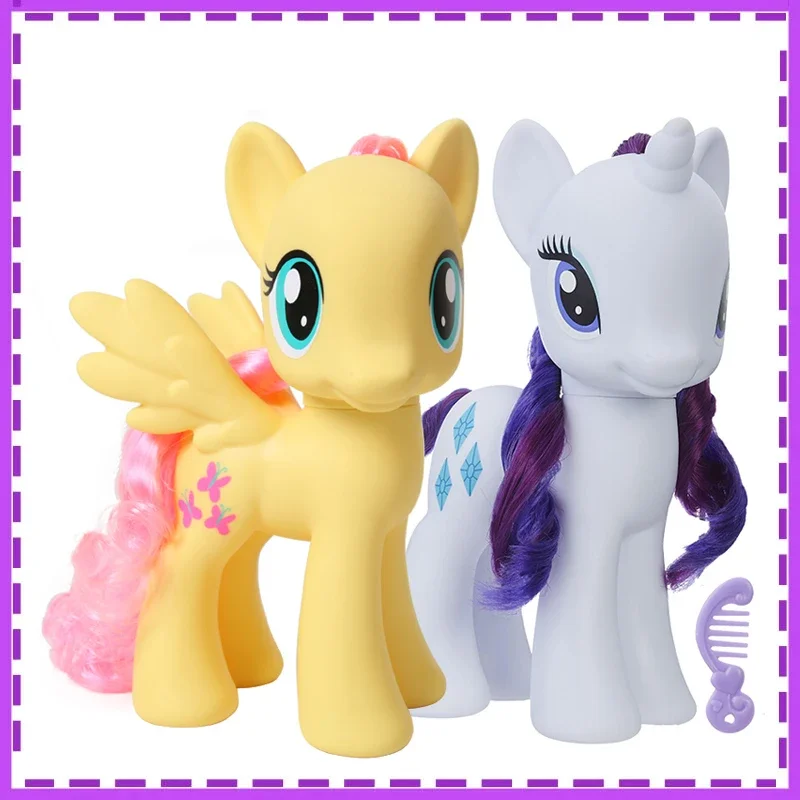 Hasbro Anime My Little Pony Fluttershy Twilight Sparkle PVC Christmas Gifts 8 INCHES Original Action Figure Model Toys