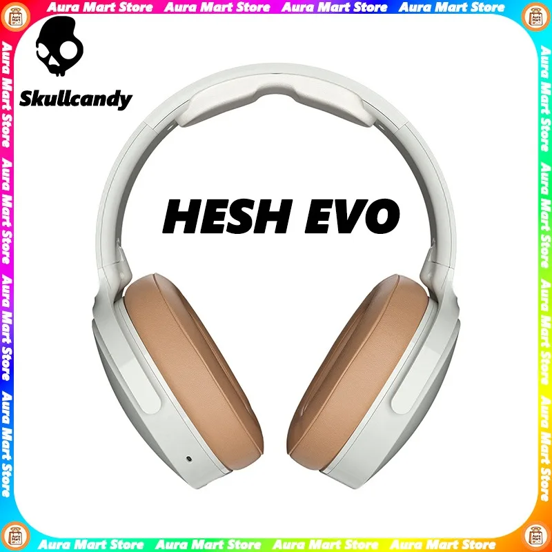 Audífonos Skullcandy Hesh Evo S6HVW-N740 Over-Ear, Audífonos Inalámbricos Bluetooth de Larga Duración, Auriculares para Juegos y Deportes