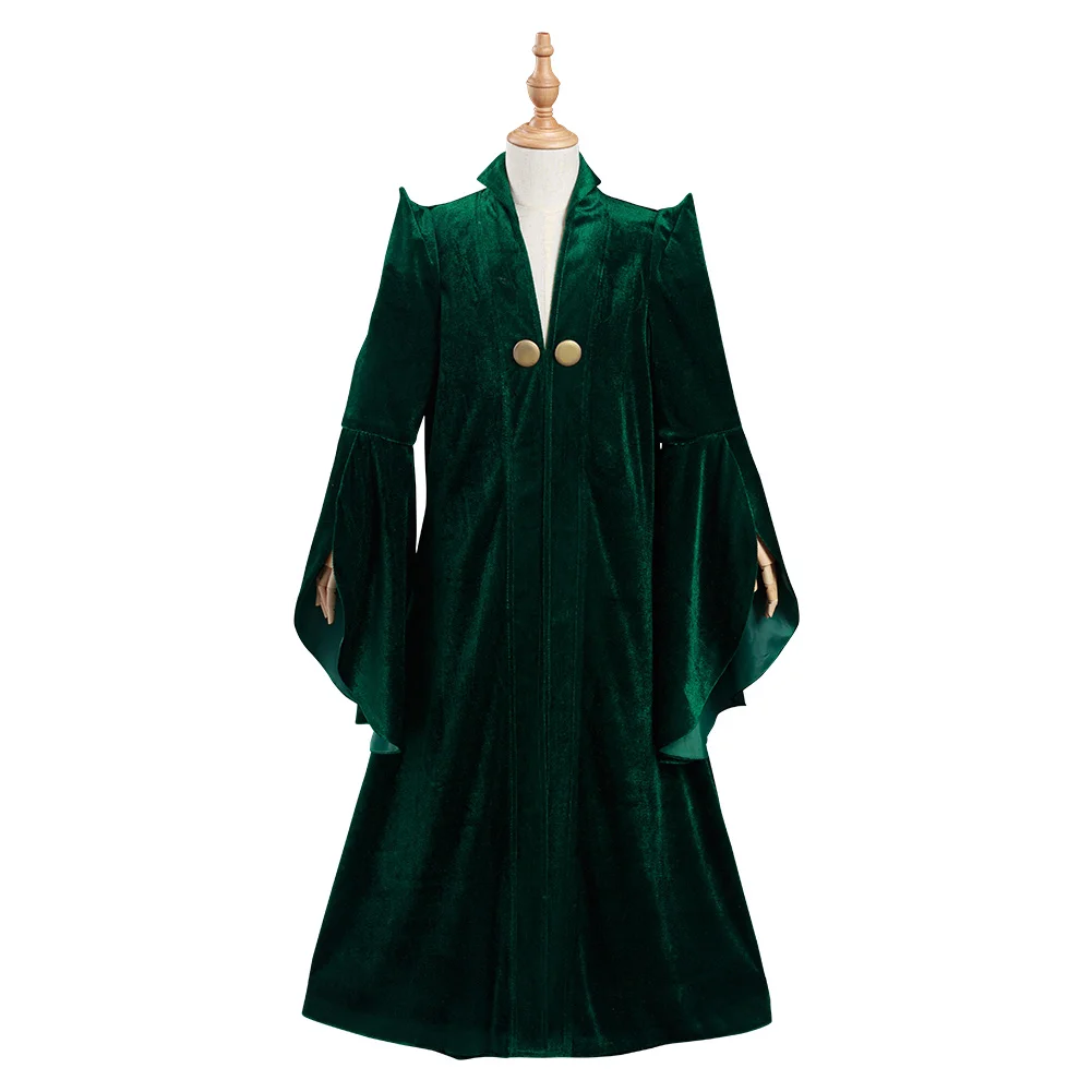 Minerva Fantasia McGonagall Cosplay Costume Kids Children Robe Coat Halloween Carnival Suit