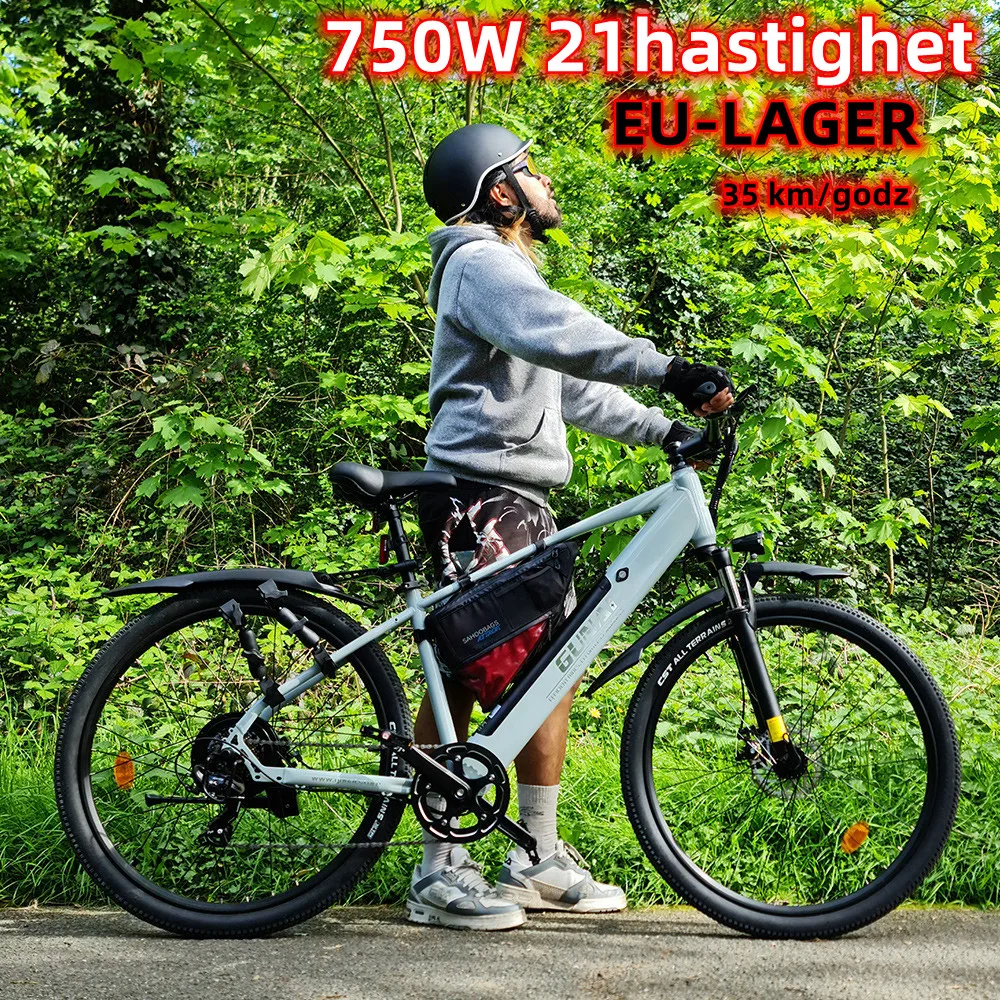 GUNAI Electric Bicycle 750W Motor 27.5Inch Off-road Tire with Mudguard Suspension Fork 48V 10Ah Battery Mountain Adults E-Bikes