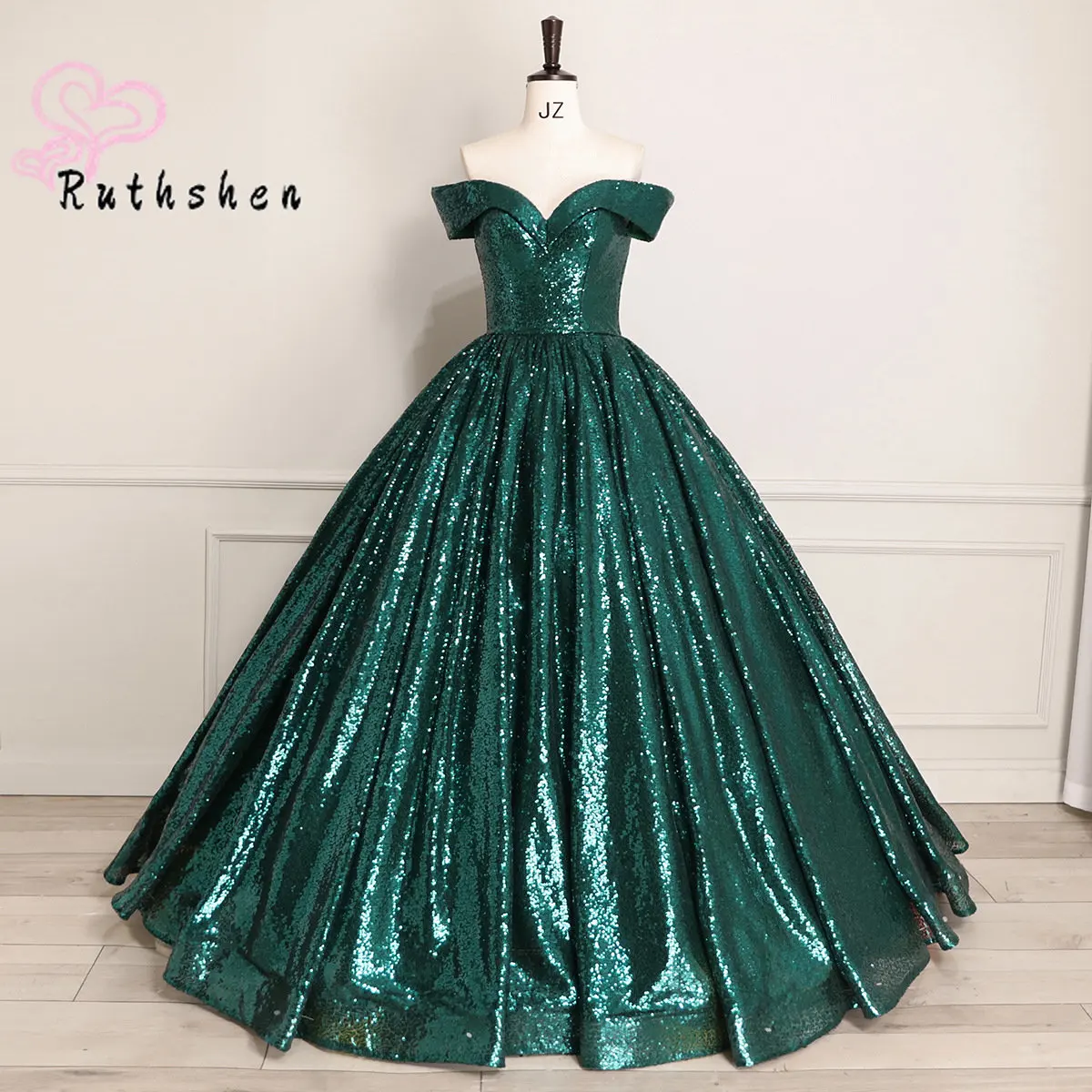 Customized Gold 2024 New Luxury Formal Occasion Evening Dresses for Women Sequins Puffy Party Prom Robe De Soirée