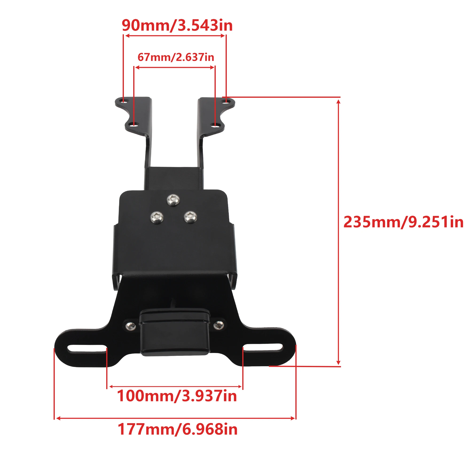 For Yamaha MT09 Tracer 900/9/GT 700/GT FJ-09 2015-2024 Tail Tidy License Plate Holder with LED Light - Fender Eliminator Kit